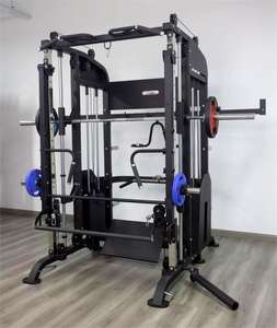 Ticari spor kablo Crossover çok fonksiyonlu istasyonu Smith makinesi bacak basın göğüs egzersiz çelik yüklü omuz eğitim - Product Image 2