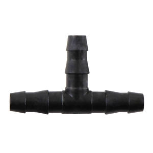 Conector en T de plástico negro con púas para sistema de riego por goteo, accesorios capilares de 47 mm, unión para tubería de agua - Product Image 1