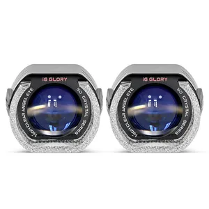 Preço de fábrica i6 U30 LED lente capa de 3.0 polegadas Angel Eyes WRGB 5D máscara decorativa para faróis acessórios do carro com controle por aplicativo