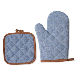 Ensemble de gants de four épais isolants matelassés double face résistants aux hautes températures pour la cuisson et le micro-ondes, vente en gros - Product Image 6