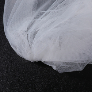 Voile de mariée en dentelle brodée à la main, deux couches, blanc, voiles de mariée en gaze pour femmes - Product Image 4