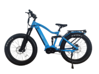 Vélo électrique tout-terrain 26''x4.0 à suspension intégrale en alliage d'aluminium, moteur central Truckrun 48V 17.4Ah, frein à disque hydraulique, couleur