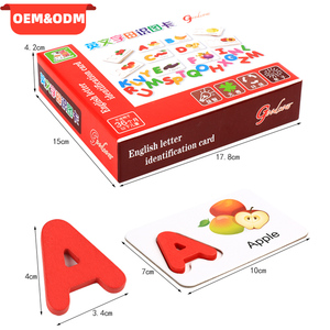 Tarjetas de Memoria con el <span class=keywords><strong>Alfabeto</strong></span> de Madera, 26 Letras, Rompecabezas de Emparejamiento, Juego de Reconocimiento de Letras de Frutas y Verduras, Juguetes Educativos para Niños y Niñas - Product Image 1