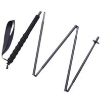 Bâtons de randonnée pliables en fibre de carbone à 5 sections, ultra légers et portables, pour la course sur sentier