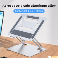 Prix d'usine Support pour ordinateur portable en alliage d'aluminium léger Support d'ordinateur en métal pliant pour supports de tablette PC