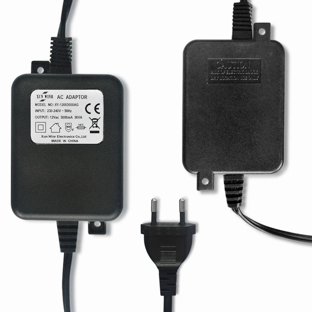 12V 2A 3A CCTV Power Adapter, Desktop Type EI41 EI48 Transformer, AC/AC Adaptor C8 Linear Power Supply for Security Camera