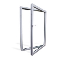 Fenêtre à battant en aluminium SJUMBO à double vitrage isolant, résistant aux ouragans, à rupture de pont thermique, avec manivelle
