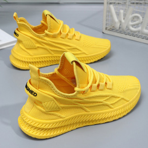 Chaussures décontractées pour femmes, couleur unie, à lacets, respirantes, durables, semelle souple, légères - Product Image 1