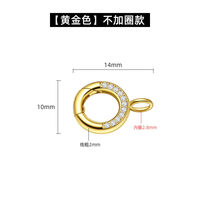 Fermoir en argent XD S925 avec diamants, fermoir à ressort, fermoir pour collier de perles, connecteur de bracelet, accessoire DIY, fermoir d'extrémité de chaîne