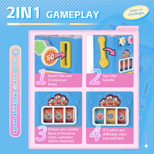 2023 Bán Buôn Xổ Số Arcade Trò Chơi Máy Nhựa Vui Mini May Mắn Khe Cắm Xổ Số Arcade Trò Chơi Máy Đồ Chơi Cho Trẻ Em - Product Image 6
