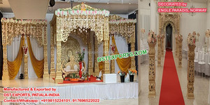 อินเดียแต่งงานไม้มอง Mandap เส้นใยเยอรมนีคุชราตพิธีแต่งงาน Mandap เส้นใยดูสวยงาม Mandap จัดงานแต่งงาน - Product Image 2