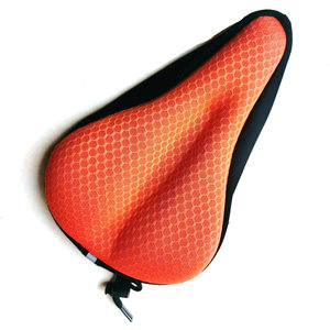 Housse de selle de vélo en silicone, coussin confortable en maille nid d'abeille pour selle de vélo de montagne et de route - Product Image 1