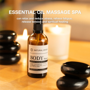 ชุดกล่องไม้นวดน้ำมันหอมระเหย4ชิ้นพร้อมหินนวดธรรมชาติที่แตกต่างกัน - Product Image 5