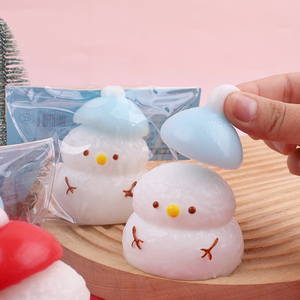 Creative <b>Red</b> Hat <b>Little</b> Sonwman Squishy Toy-super Sticky Portable Stress Relief Gift for Kids Adults Wholesale Squishy Toys - Product Image 4