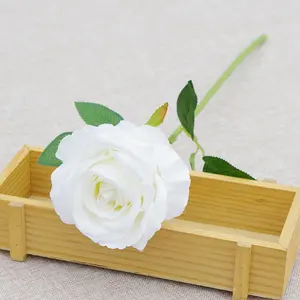 Fiore artificiale singolo di seta fiore rosa centrotavola per la tavola di nozze