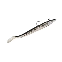 DN 11cm 22g Leurres de pêche à l'anguille de sable simulés Appâts d'anguille souple Tête de gabarit Queue de pagaie Leurre en plastique souple Swimbait