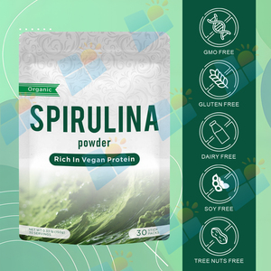 SUNI <span class=keywords><strong>Precio</strong></span> de fábrica Espirulina orgánica Platensis en polvo Grado alimenticio 100% Polvo de espirulina natural - Product Image 3