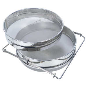 Nouveau filtre à miel en acier inoxydable à double tamis avec filtres à mailles 16/30, diamètre 23 cm, pour l'apiculture - Product Image 3