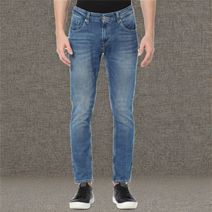 Jean droit taille mi-haute pour homme, nouvelle collection, couleur unie, streetwear, grande taille, imperméable, délavé, technique, extérieur, 100 % coton - Product Image 2