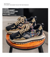 Chaussures de sport décontractées confortables à semelle épaisse pour hommes, tendance, respirantes, imprimées et brodées, nouvelle collection printemps-automne 2025