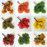 Ruibi — feuilles de bouleau artificielles en soie, raisin, de couleur verte, d'érable, en plastique
