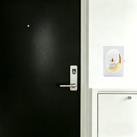 Sonnette de porte sans fil à piles avec 32 mélodies, design moderne, portée de 100 m, facile à utiliser, pour appartement, école, hôtel