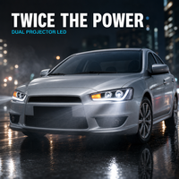 JC Upgrade Hersteller Dual-Beam LED-Scheinwerfer für Mitsubishi Lancer-ex 2010-2018 Animation DRL Auto-Frontscheinwerfer