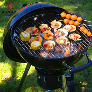 Parrilla de carbón para exteriores Hongyi de 50x63x98cm, parrilla portátil multifuncional con ruedas para acampar en el patio trasero. - Product Image 2