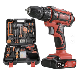 Kit de Destornillador Eléctrico Inalámbrico Portátil de Litio de 36V, Juego de Taladro de Impacto Recargable para el Hogar, Motor sin Escobillas, Construcción, Bricolaje - Product Image 3