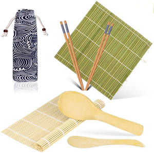 Bambu DIY Sushi Membuat Set Bambu Sushi Rolling Kit Non Tongkat Mesin Pembuat Sushi 2 Pasang Sumpit - Product Image 1