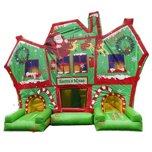 Inflables Santa Claus <span class=keywords><strong>Casa</strong></span> hinchable Tobogán de agua <span class=keywords><strong>Casa</strong></span> de rebote de Navidad <span class=keywords><strong>para</strong></span> alquileres de <span class=keywords><strong>fiestas</strong></span> - Product Image 1