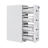Nouveautés Armoire de classement en métal ignifuge Armoire de rangement en métal 4 tiroirs Sécurité ignifuge Armoire de classement