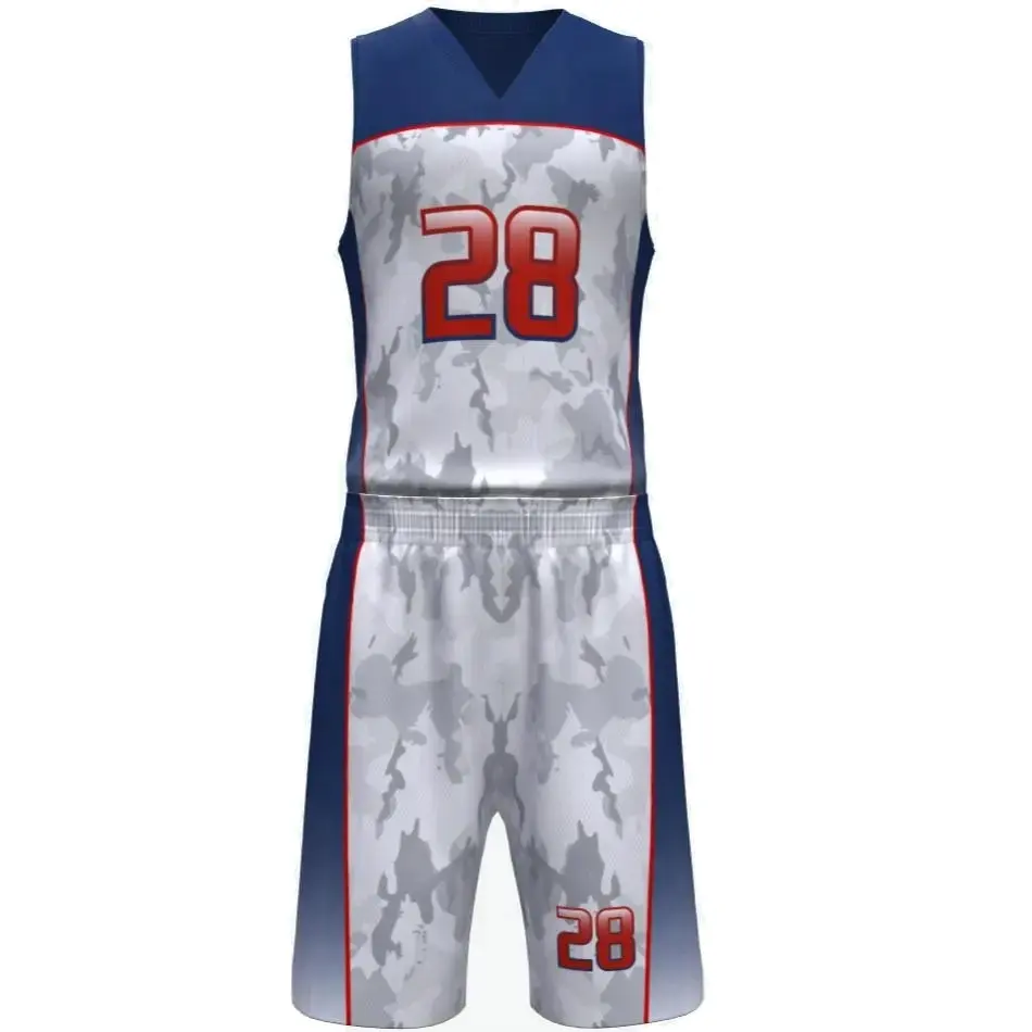 Kunden spezifisches Team Logo Design Genähte Jersey Basketball Kleidung Sublimation Basketball Uniform