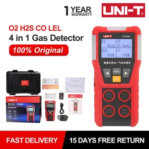 Détecteur de gaz 4-en-1 UNI-T UT334E+ O2 H2S CO LEL, moniteur de qualité de l'air haute précision IP55, garantie 1 an - Product Image 5