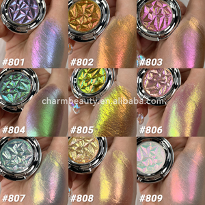 Quyến rũ vẻ đẹp tùy chỉnh Duochrome Eyeshadow Palette cao số lượng sáng bóng ép bóng mắt bột nhãn hiệu riêng - Product Image 1