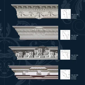 Moulage de couronne de corniche en PU de polystyrène de décoration de maison en gros