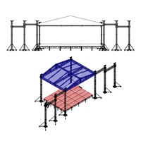 Aleación de aluminio al aire libre concierto escenario arco techo sistema de armadura portátil triángulo altavoz armadura plataforma diseño soporte pantalla TUV