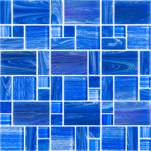 Ucuz kare mavi açık hava yüzme havuzu mozaik fayans cam havuz karosu - Product Image 3