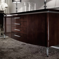 Furnitur Italia kelas atas kustom kabinet lemari samping ruang tamu Modern meja prasmanan Villa gaya mewah