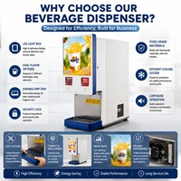 Distributeur de boissons commercial en gros, distributeur de jus froid commercial à 2 saveurs, machine à boissons froides pour hôtel