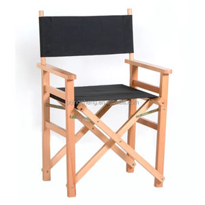 Silla de director de madera de varios colores personalizada de ventas directas de fábrica con asiento de lona - Product Image 5
