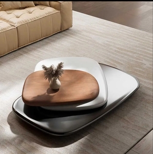 Tavolino da Caffè Rotante di <span class=keywords><strong>Design</strong></span> Italiano Creativo Fluttuante <span class=keywords><strong>Grande</strong></span> <span class=keywords><strong>Tavolo</strong></span> da Tè in Legno di Alta Gamma per la Casa - Product Image 5