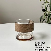 Creative Vintage Mountain View fait à la main boire tasse en verre transparent isolation thermique oreille suspendu Latte thé café verrerie froide