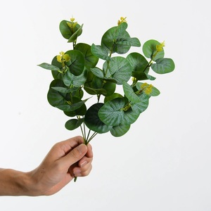 Mappetto di verdure di eucalipto artificiale in seta con <span class=keywords><strong>5</strong></span> forchette per matrimonio in giardino decorazioni per interni ed esterni arbusti di piante durevoli - Product Image 4