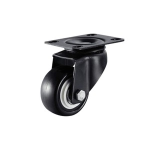 Roulettes pivotantes silencieuses avec frein 1,5 2 2,5 3 pouces pour meubles et bagages, en métal noir, tige filetée M8 M10 M12 - Product Image 5
