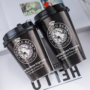 Customized Logo Printed Single Wall Paper Cup Coffee Paper Cup Packaging Disposable Paper Cup with Lids of Paper Cups
