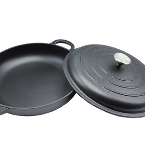 Ensemble d'ustensiles de cuisine en <span class=keywords><strong>fonte</strong></span> émaillée, Casserole peu profonde, poêle française, four néerlandais en <span class=keywords><strong>fonte</strong></span> pour chef - Product Image 2