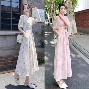 <span class=keywords><strong>Abito</strong></span> Lungo da Donna Coreano Elegante e Raffinato Primavera-Autunno 2026, Vestito Ampio a <span class=keywords><strong>Maniche</strong></span> <span class=keywords><strong>Lunghe</strong></span> con Linea ad A - Product Image 3