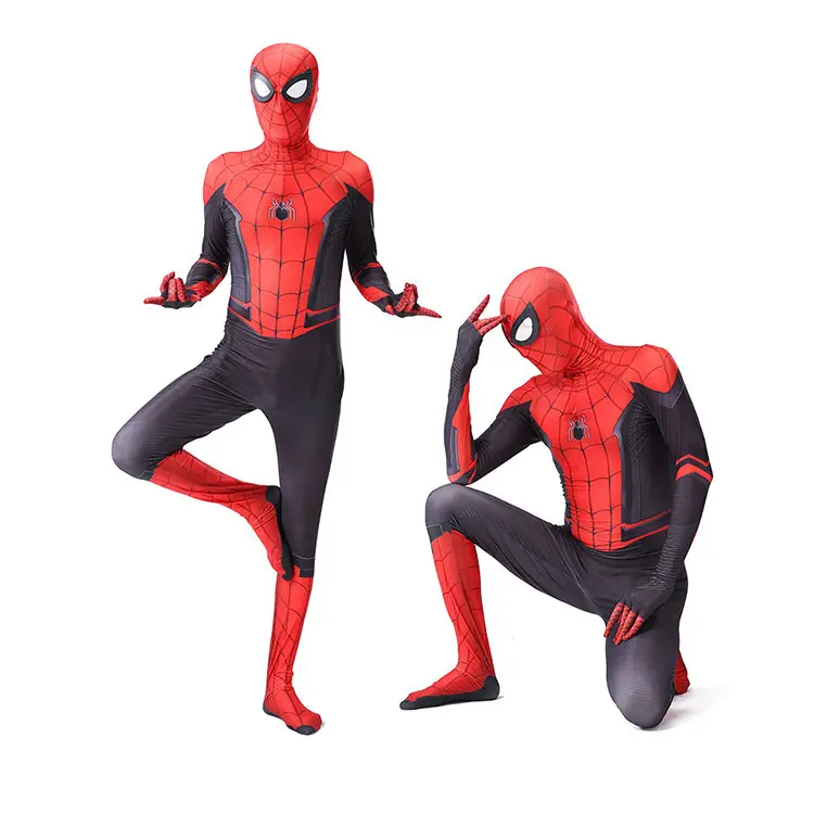 Popular TV&movie spider-man cool clothing customized cosplay costume stock spider-man for men