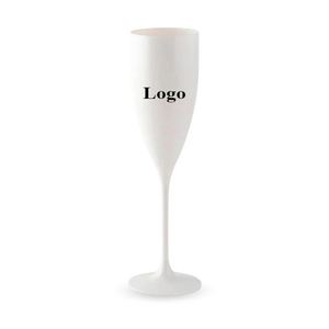 Copa de Champán de Plástico Blanca de una Pieza con Logotipo Personalizado para Uso Doméstico, Reutilizable y Desechable, OEM Disponible - Product Image 1